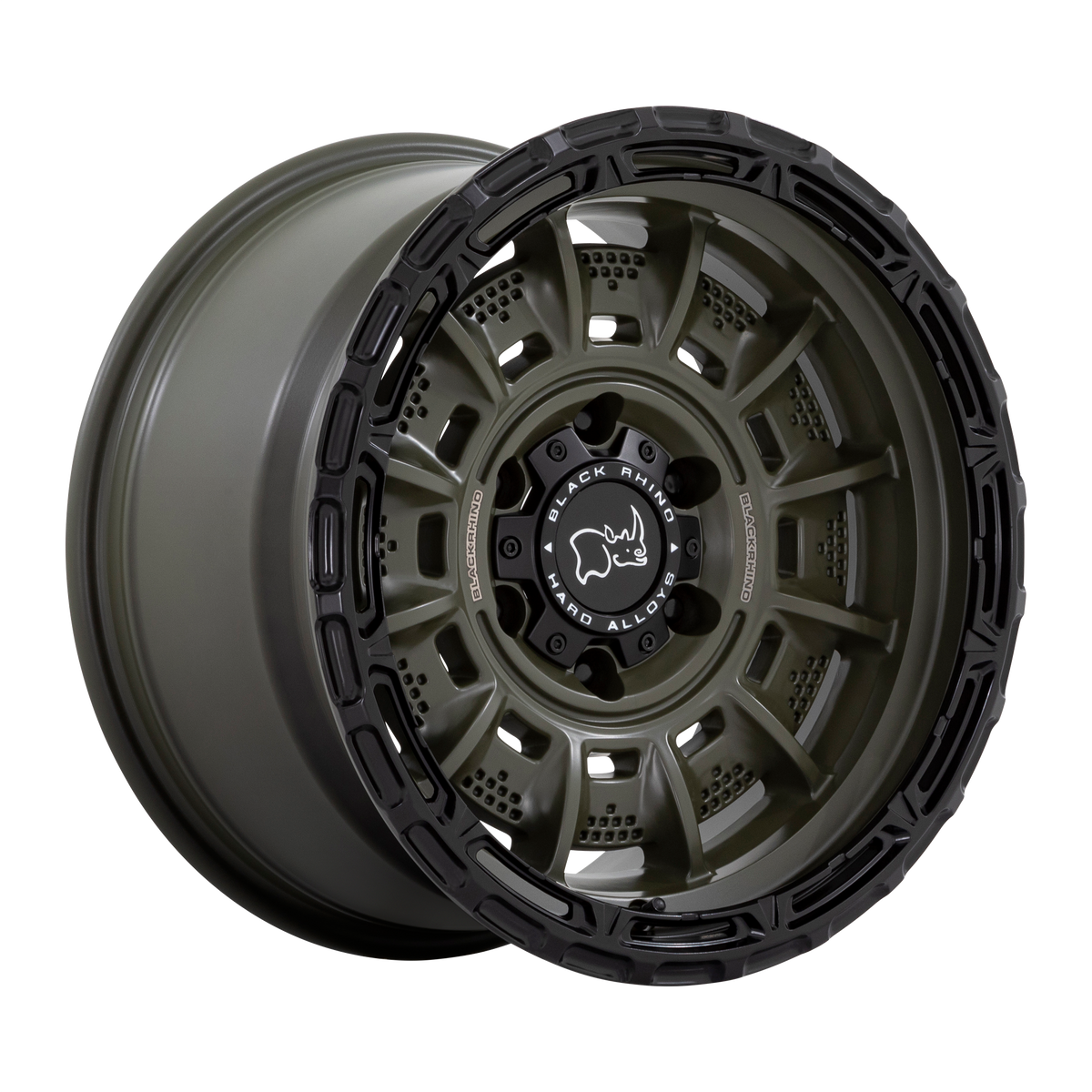 Black Rhino Hard Alloys LEGION – 17X9 – 6X139.7 – 0 mm – OLIVE DRAB GREEN W/ BLACK LIP