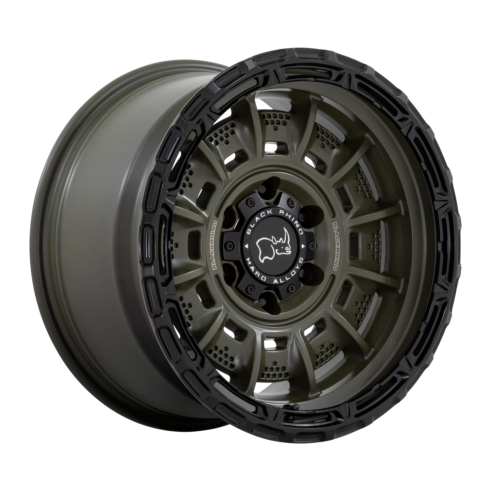 Black Rhino Hard Alloys LEGION – 17X9 – 6X139.7 – 0 mm – OLIVE DRAB GREEN W/ BLACK LIP