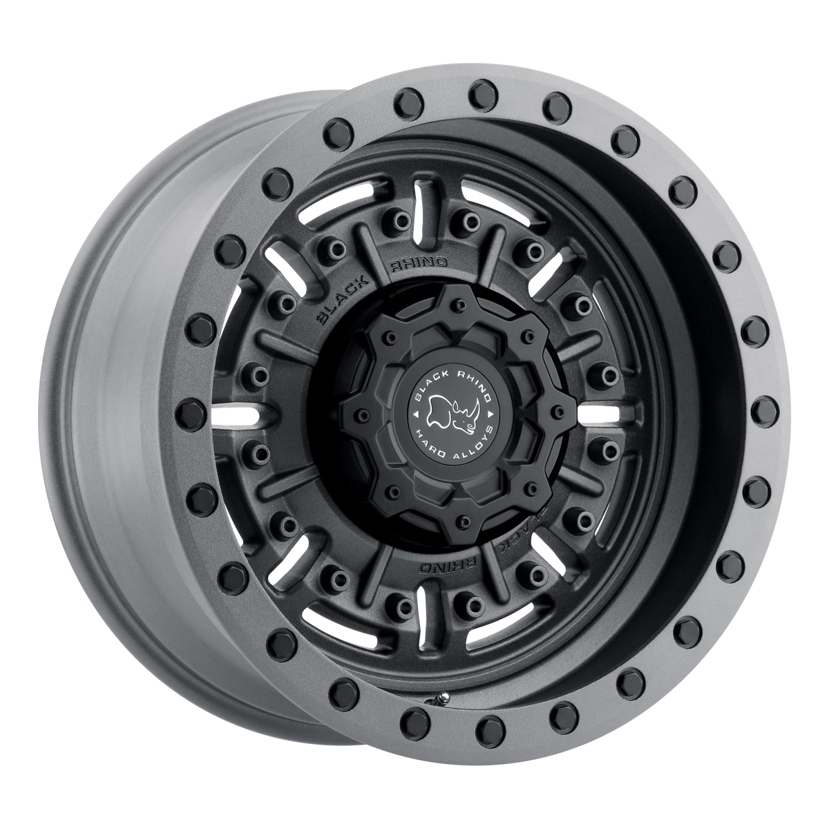 Black Rhino Hard Alloys ABRAMS – 17X8.5 – 6X135 – -18 mm – TEXTURED MATTE GUNMETAL