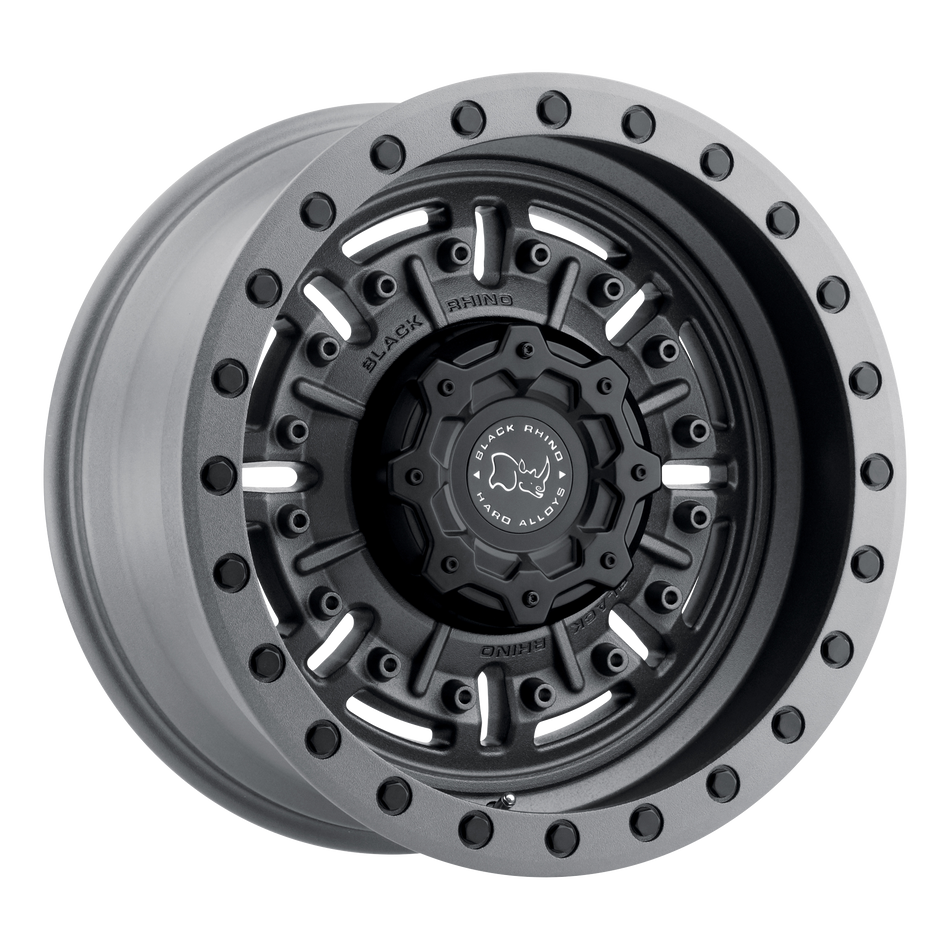 Black Rhino Hard Alloys ABRAMS – 20X9.5 – 5X127 – -18 mm – TEXTURED MATTE GUNMETAL