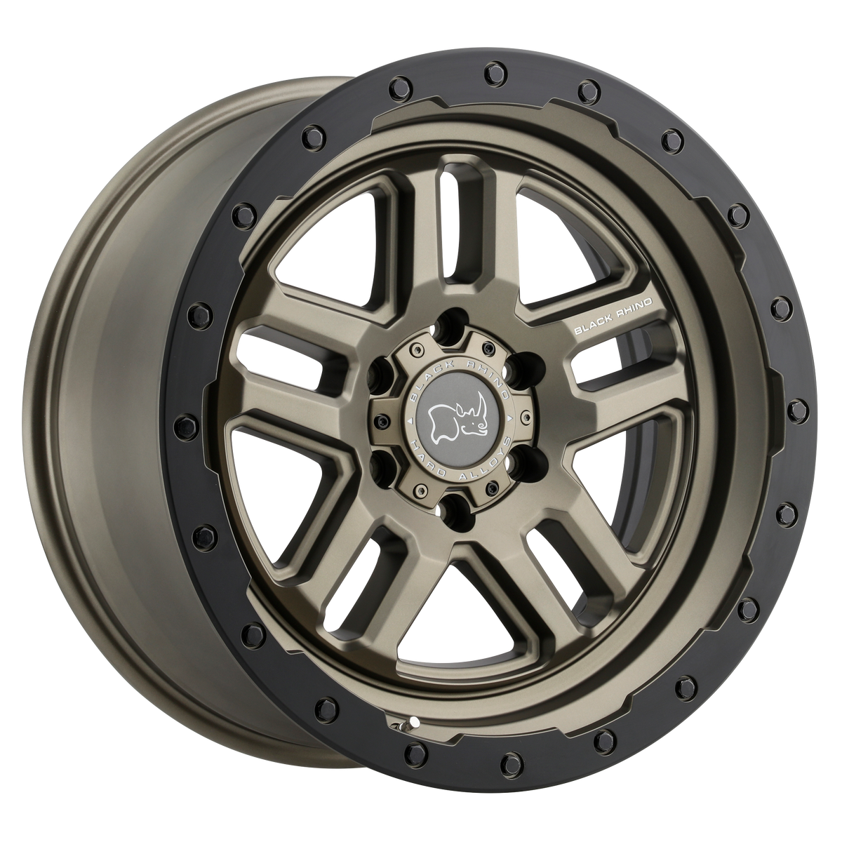 Black Rhino Hard Alloys BARSTOW – 20X9.5 – 6X139.7 – 12 mm – MATTE BRONZE W/ M-BLACK RING