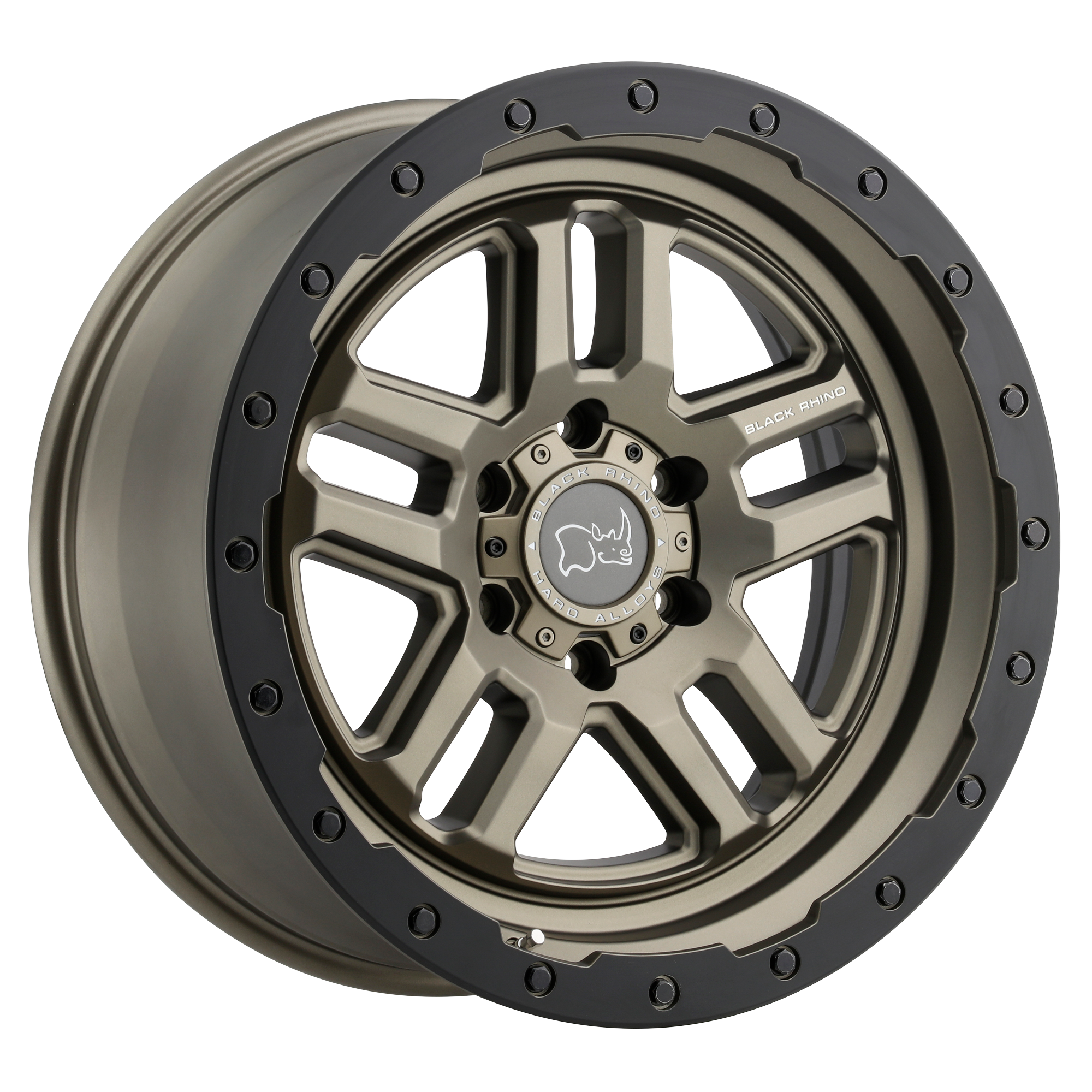 Black Rhino Hard Alloys BARSTOW – 20X9.5 – 6X139.7 – 12 mm – MATTE BRONZE W/ M-BLACK RING