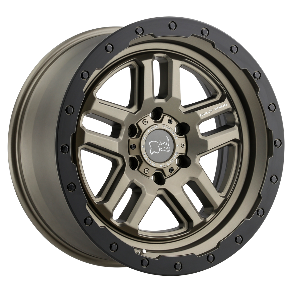 Black Rhino Hard Alloys BARSTOW – 20X9.5 – 6X139.7 – 12 mm – MATTE BRONZE W/ M-BLACK RING