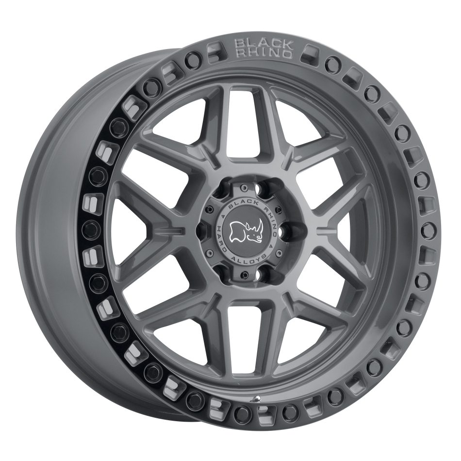 Black Rhino Hard Alloys KELSO – 20X9 – 5X127 – -18 mm – BATTLESHIP GRAY W/ BLACK RING