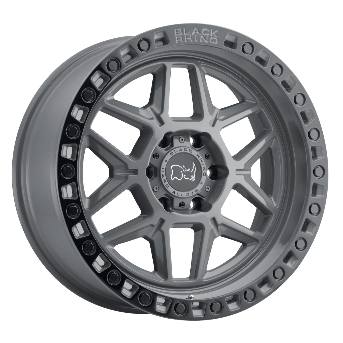 Black Rhino Hard Alloys KELSO – 20X9 – 5X127 – 0 mm – BATTLESHIP GRAY W/ BLACK RING