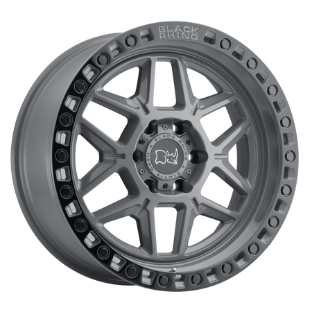Black Rhino Hard Alloys KELSO – 20X9 – 6X139.7 – -12 mm – BATTLESHIP GRAY W/ BLACK RING