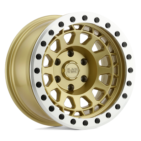 Black Rhino Hard Alloys PRIMM BEADLOCK – 17X8.5 – 6X139.7 – -30 mm – MATTE GOLD W/ MACHINED RING