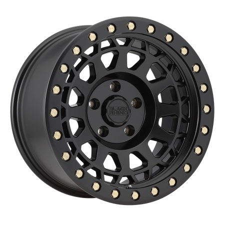 Black Rhino Hard Alloys PRIMM – 17X9 – 5X127 – -18 mm – MATTE BLACK W/ BRASS BOLTS