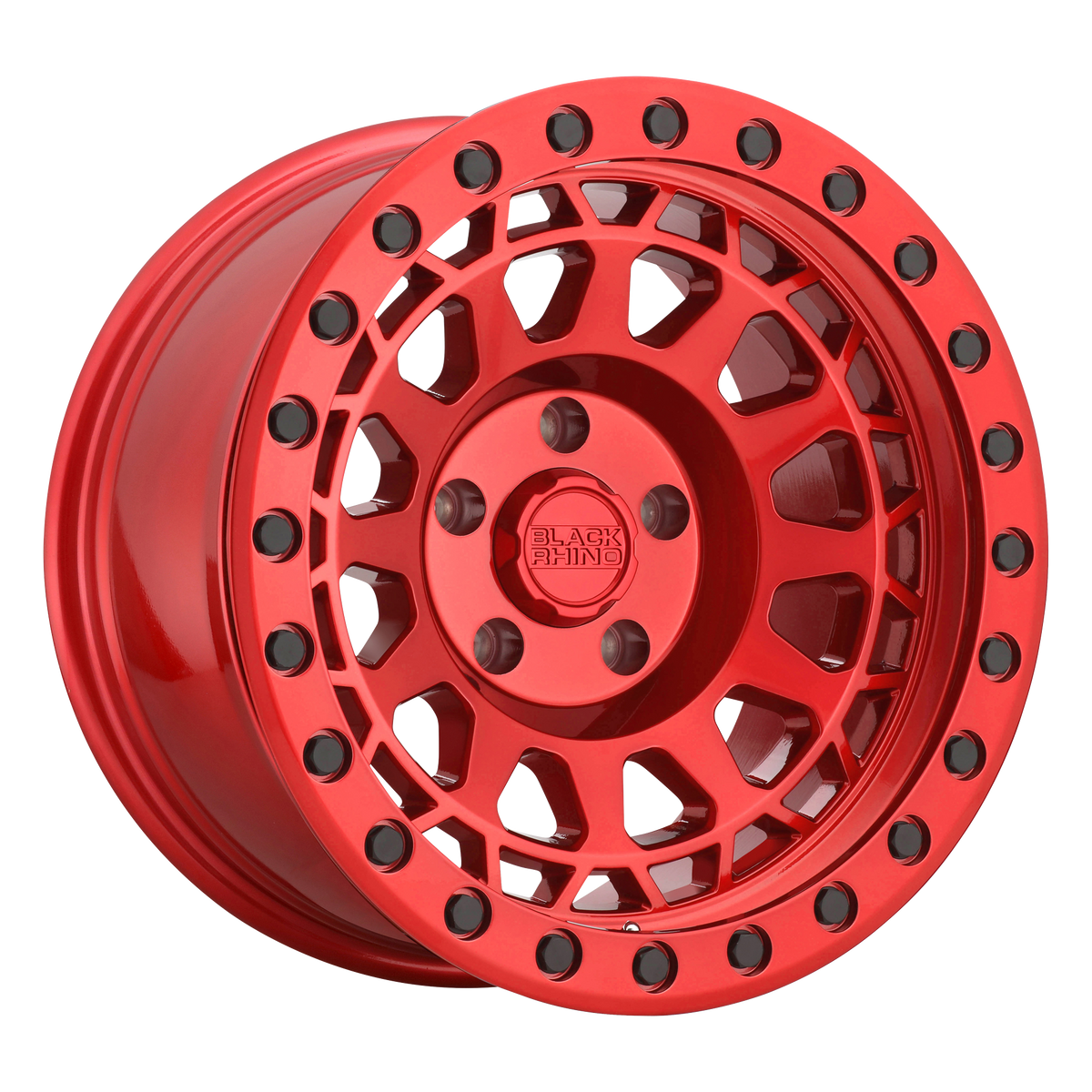 Black Rhino Hard Alloys PRIMM – 20X9.5 – 6X139.7 – 12 mm – CANDY RED W/ BLACK BOLTS