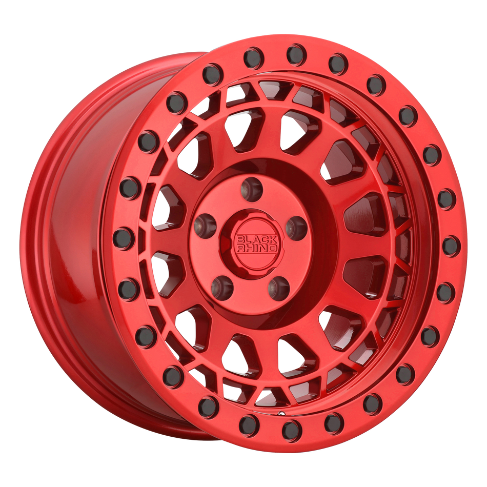 Black Rhino Hard Alloys PRIMM – 18X9.5 – 6X139.7 – -12 mm – CANDY RED W/ BLACK BOLTS