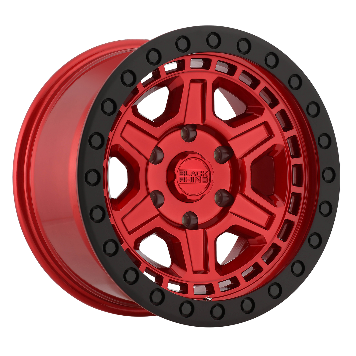 Black Rhino Hard Alloys RENO – 17X9 – 6X139.7 – 0 mm – CANDY RED W/ BLACK RING & BOLT