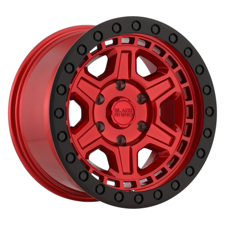 Black Rhino Hard Alloys RENO – 17X9 – 6X139.7 – 0 mm – CANDY RED W/ BLACK RING & BOLT