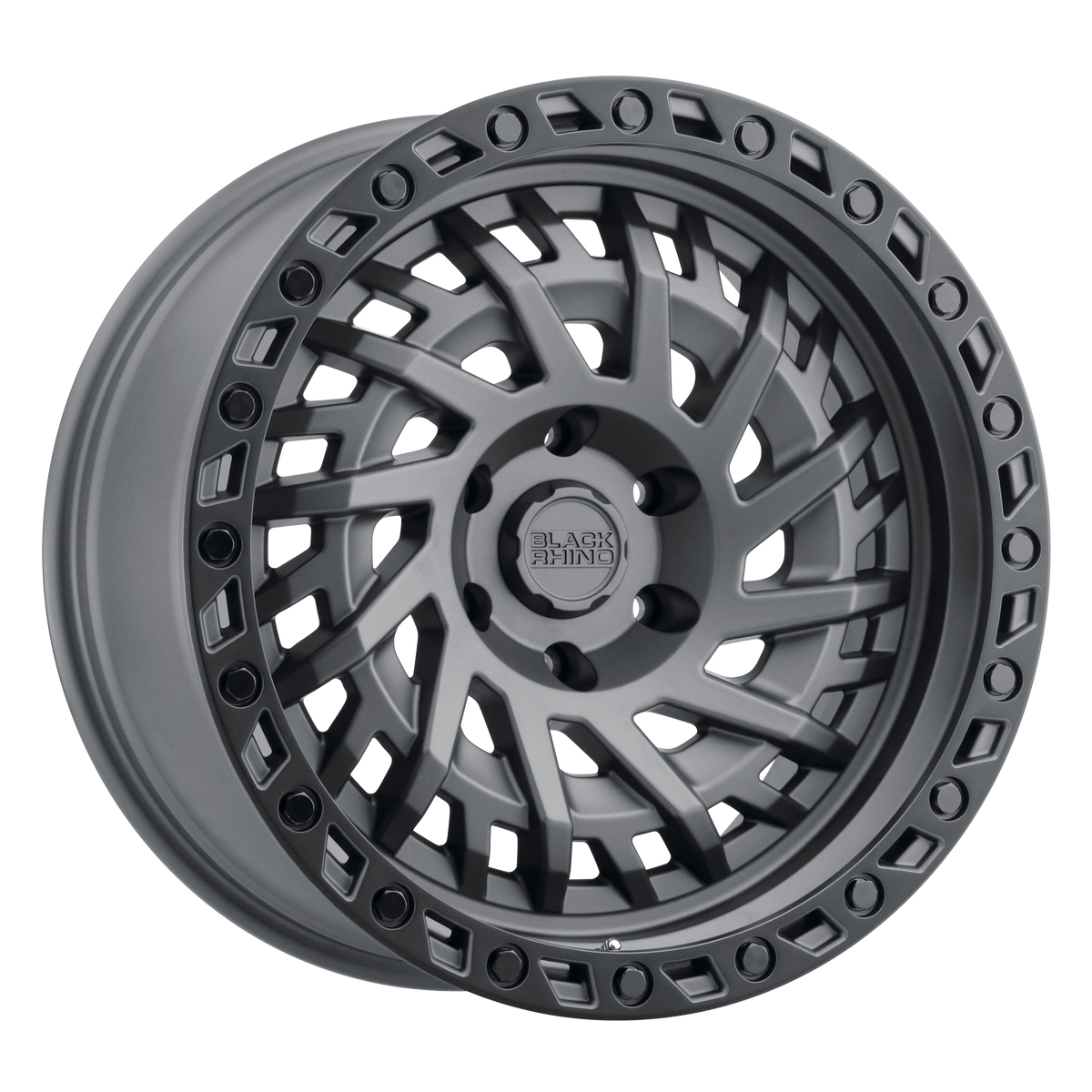 Black Rhino Hard Alloys SHREDDER – 17X9 – 5X127 – -18 mm – MATTE GUNMETAL W/ BLACK RING
