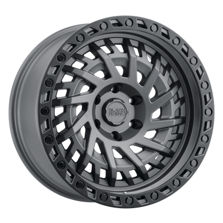 Black Rhino Hard Alloys SHREDDER – 17X9 – 5X127 – -18 mm – MATTE GUNMETAL W/ BLACK RING
