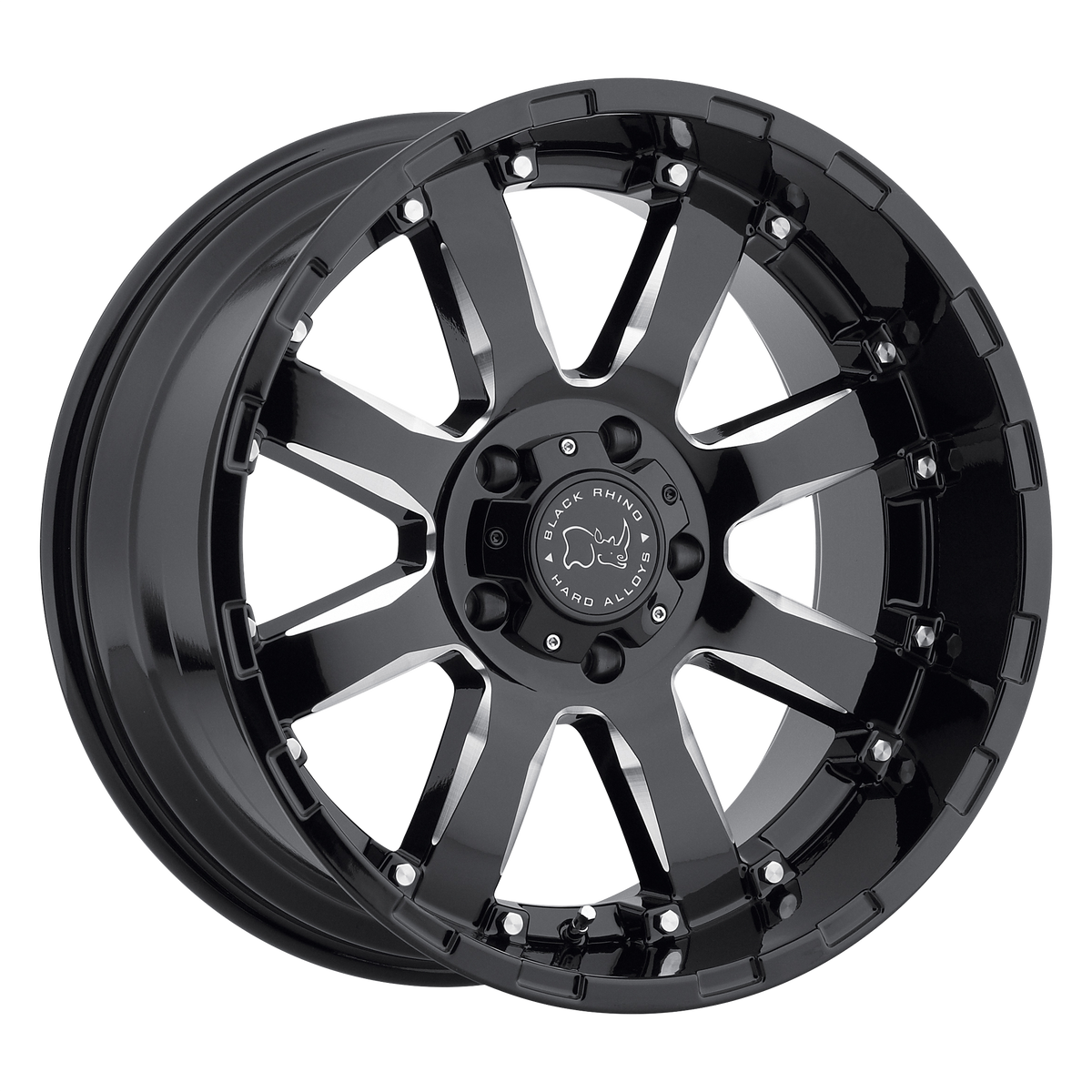 Black Rhino Hard Alloys SIERRA – 17X9 – 6X120 – 12 mm – GLOSS BLACK W/ MILLED SPOKES