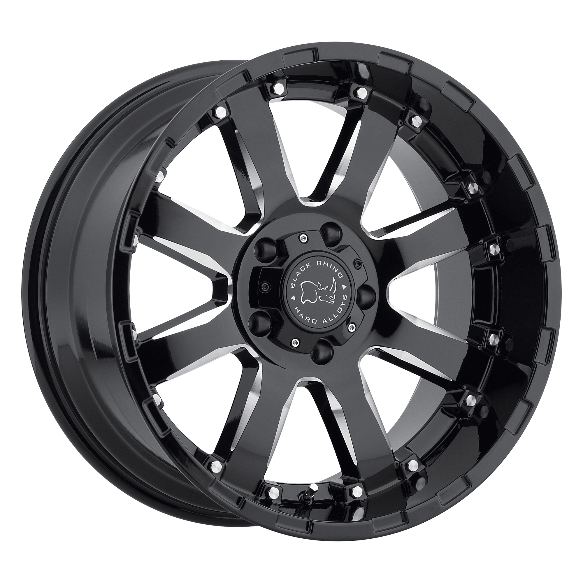 Black Rhino Hard Alloys SIERRA – 20X10 – 5X127 – -23 mm – GLOSS BLACK W/ MILLED SPOKES