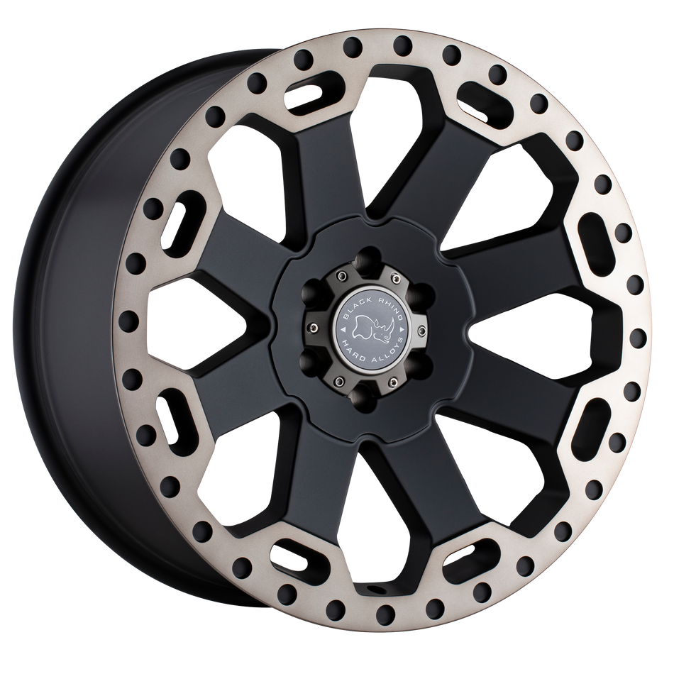 Black Rhino Hard Alloys WARLORD – 17X8 – 5X127 – 30 mm – MATTE BLACK W/ MACH DARK TINT