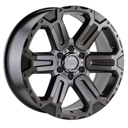 Black Rhino Hard Alloys WANAKA – 17X8.5 – 6X139.7 – 12 mm – M-GUNMETAL W/ BRUSHED FACE