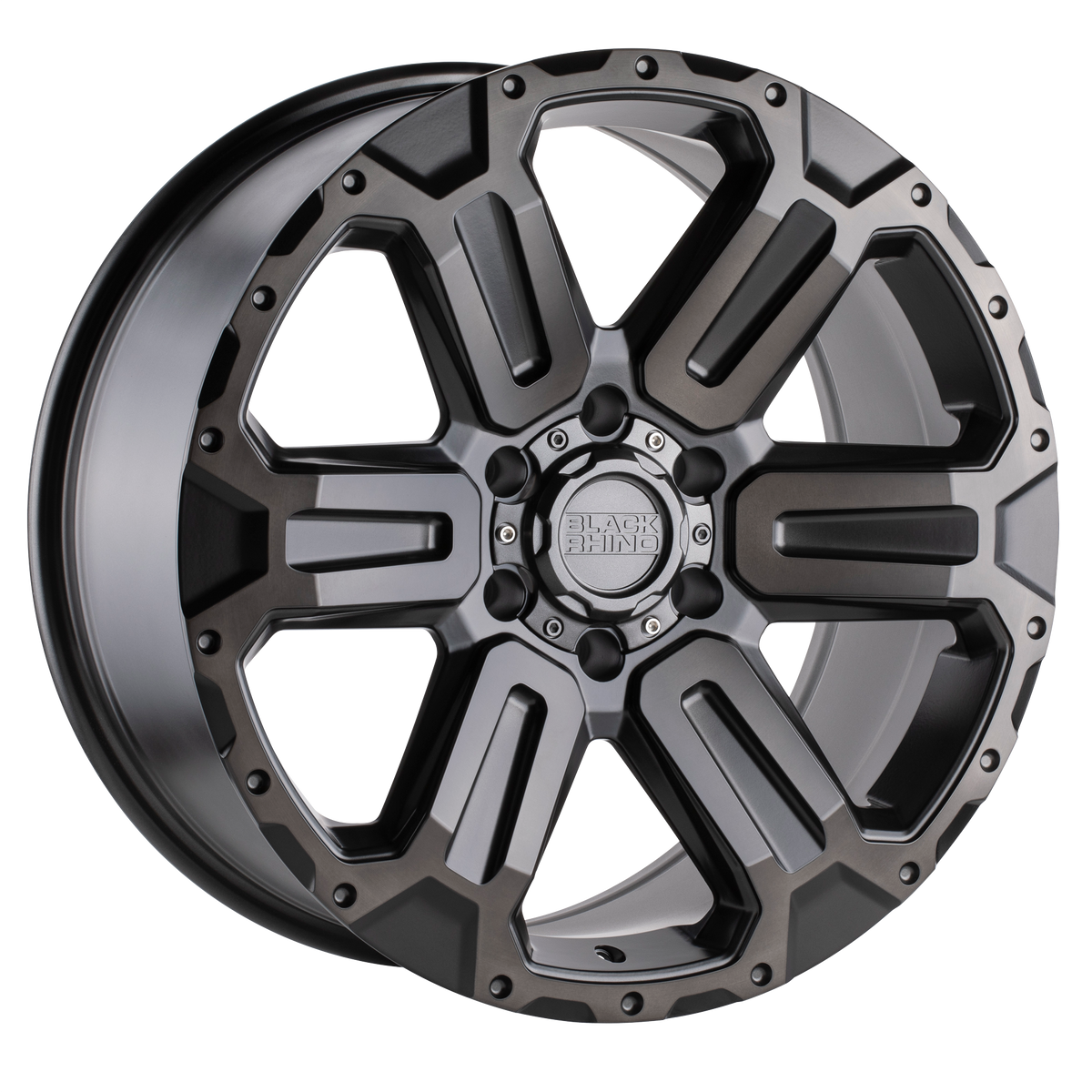 Black Rhino Hard Alloys WANAKA – 20X9 – 6X139.7 – 12 mm – M-GUNMETAL W/ BRUSHED FACE