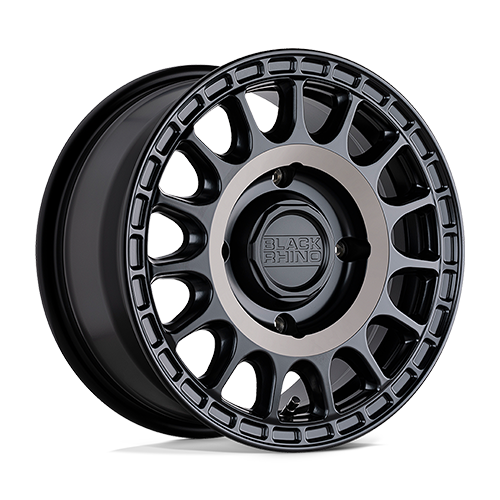 Black Rhino Hard Alloys - UTV SANDSTORM UTV – 15X7 – 4X110 – 36 mm – SEMI GLOSS BLACK W/ MACH TINT