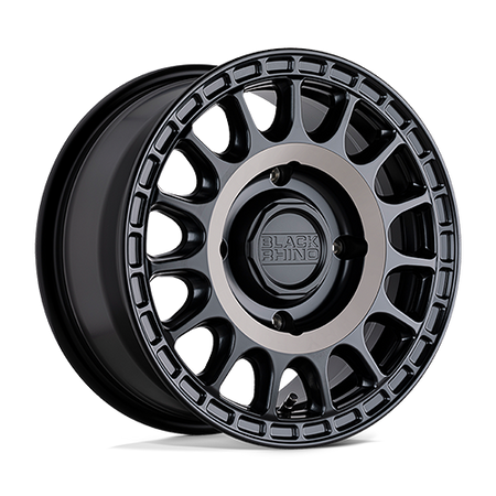 Black Rhino Hard Alloys - UTV SANDSTORM UTV – 15X7 – 4X110 – 36 mm – SEMI GLOSS BLACK W/ MACH TINT