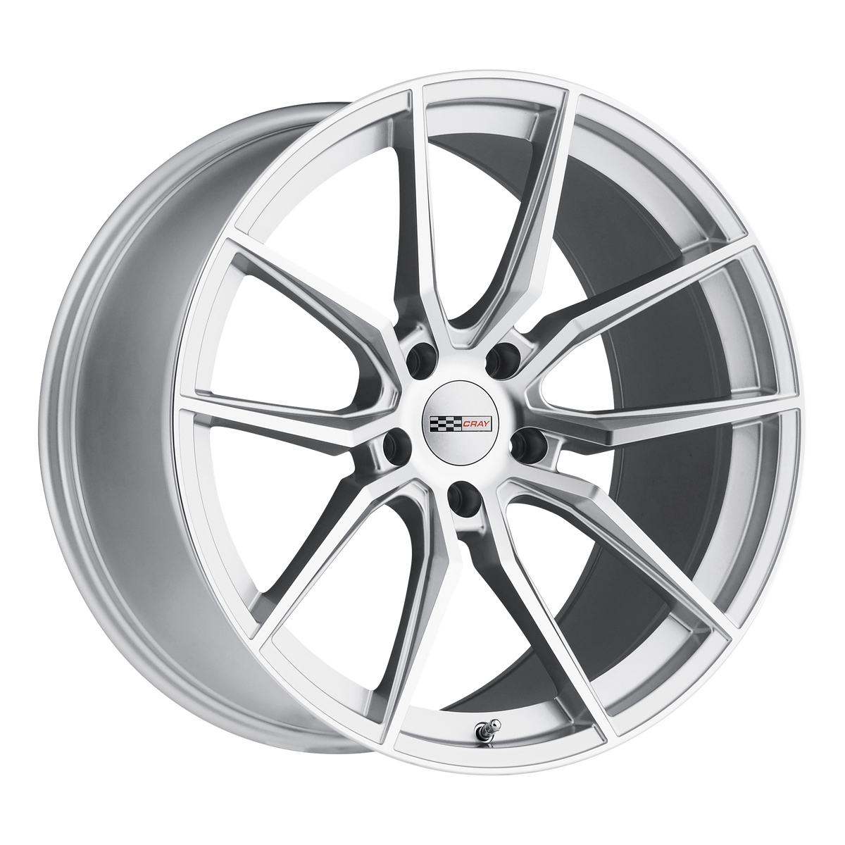 Cray SPIDER – 20X10.5 – 5X120.65 – 65 mm – SILVER W/ MIRROR CUT FACE