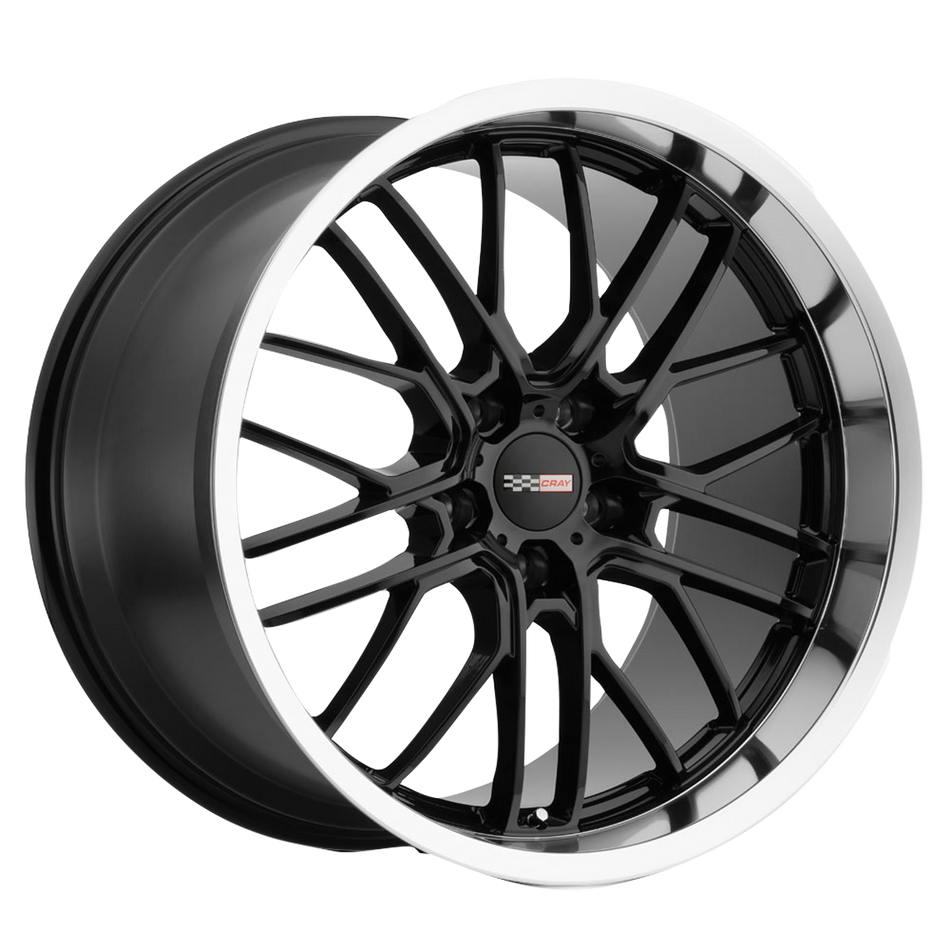 Cray EAGLE – 19X10.5 – 5X120.65 – 69 mm – GLOSS BLACK W/ MIRROR CUT LIP