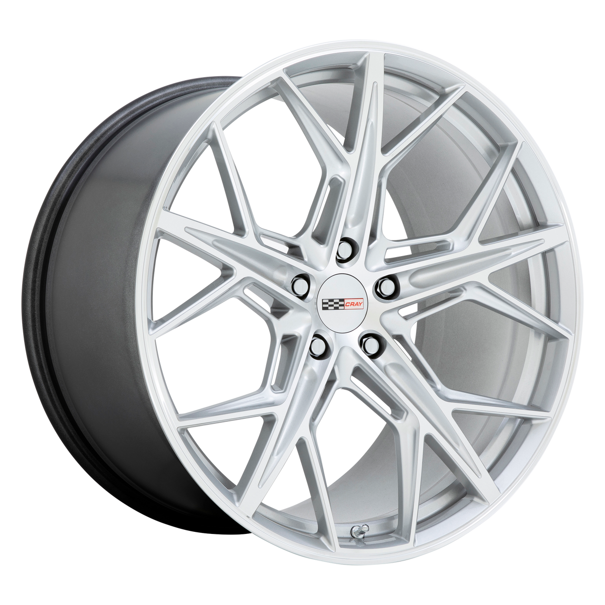 Cray HAMMERHEAD – 22X12 – 5X120 – 52 mm – GLOSS SILVER W MIRROR CUT FACE