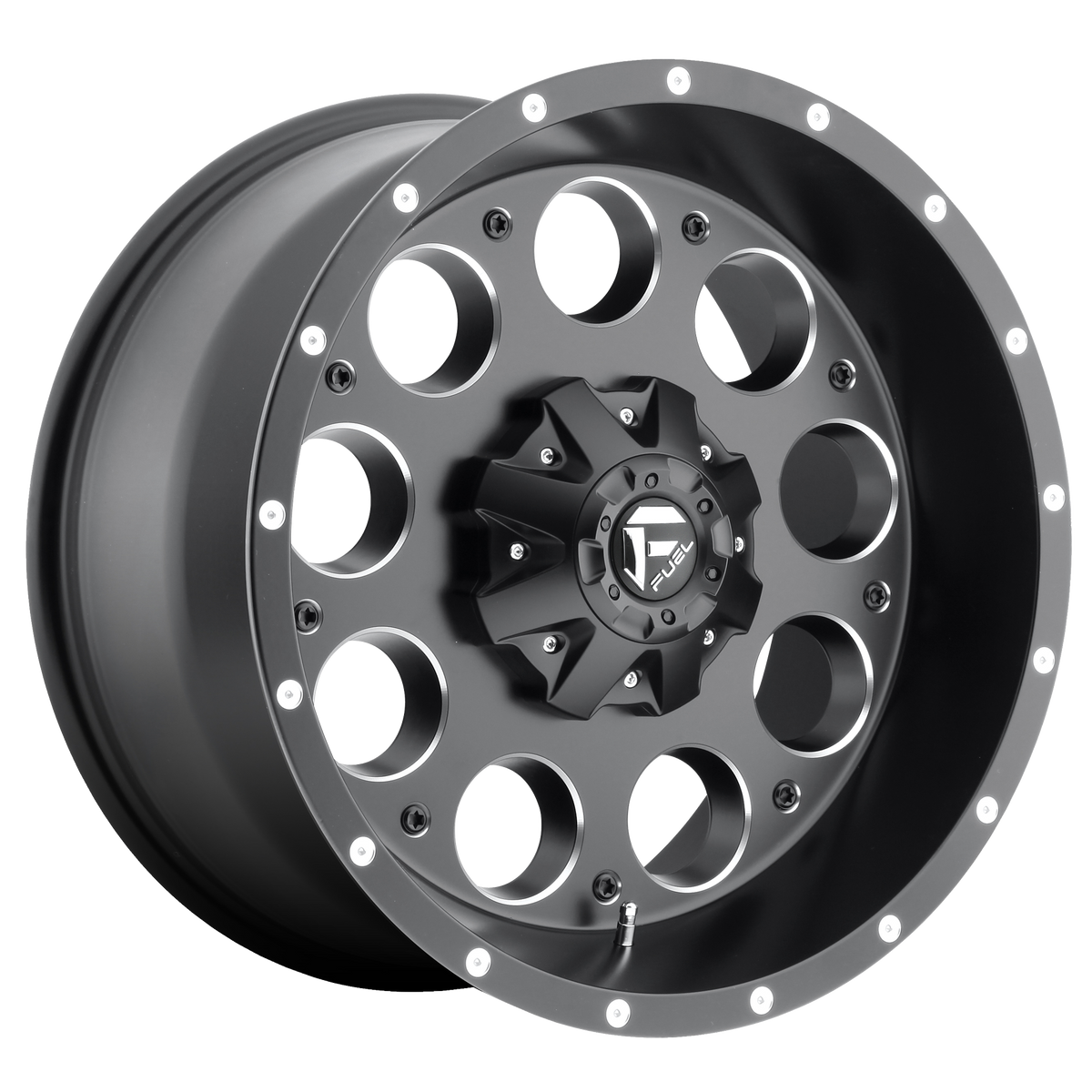 Fuel 1PC D525 REVOLVER – 15X8 – 5X114.3/5X120.65 – -18 mm – MATTE BLACK MILLED