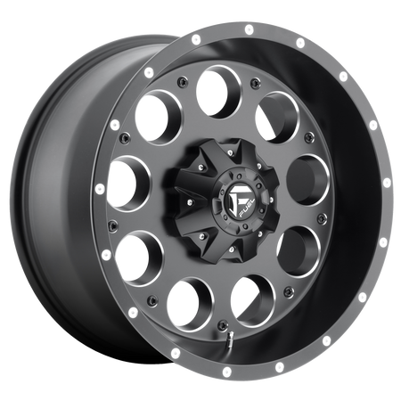 Fuel 1PC D525 REVOLVER – 15X8 – 5X114.3/5X120.65 – -18 mm – MATTE BLACK MILLED