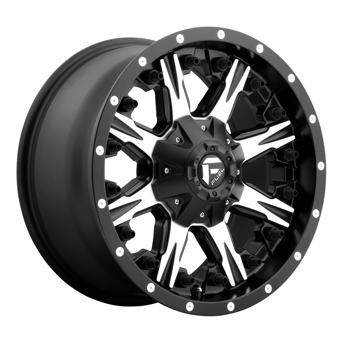 Fuel UTV D541 NUTZ UTV – 14X7 – 4X110 – 13 mm – MATTE BLACK MACHINED