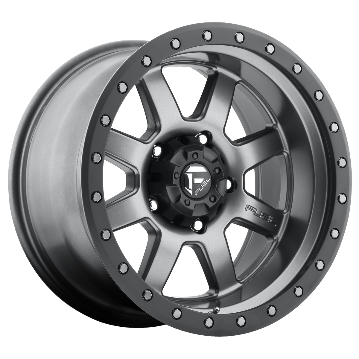 Fuel 1PC D552 TROPHY – 20X9 – 6X135 – 1 mm – MATTE GUNMETAL BLACK BEAD RING