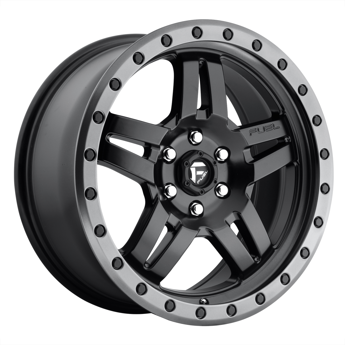 Fuel 1PC D557 ANZA – 18X8 – 5X110 – 27 mm – MATTE BLACK GUN METAL RING
