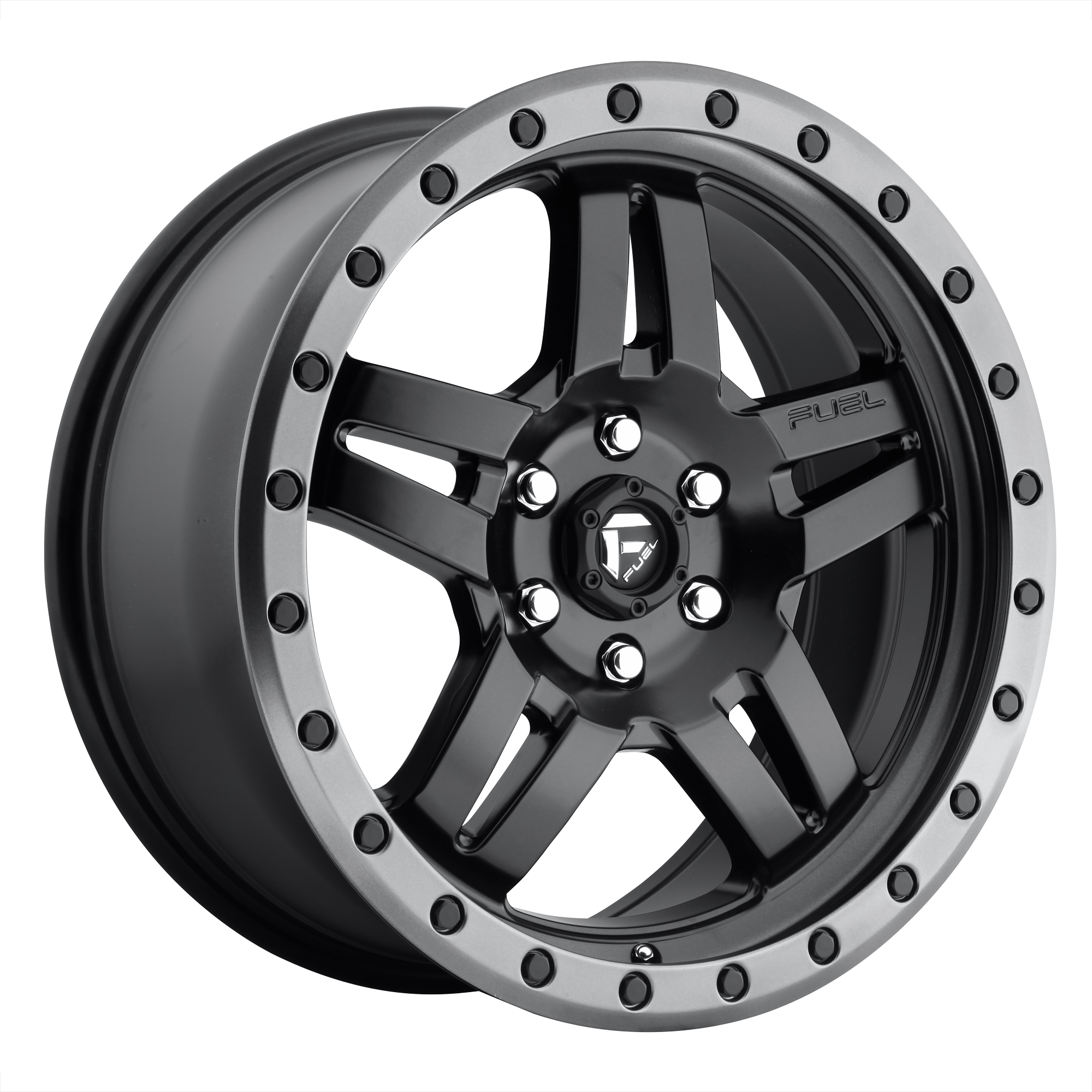 Fuel 1PC D557 ANZA – 18X8 – 5X110 – 27 mm – MATTE BLACK GUN METAL RING