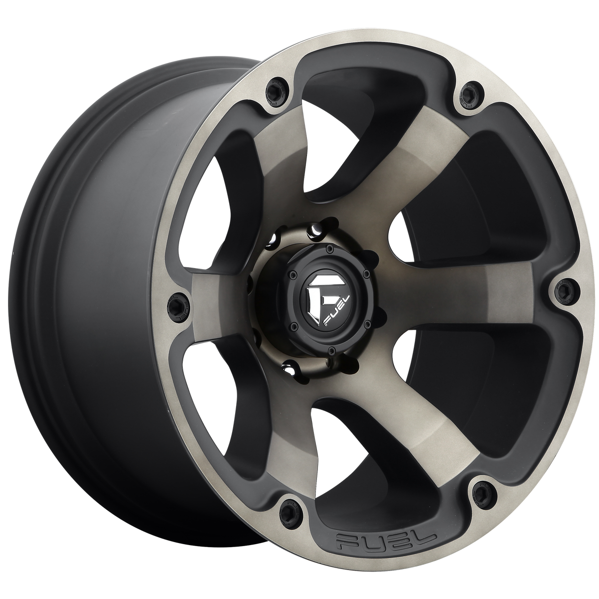 Fuel 1PC D564 BEAST – 16X8 – 6X139.7 – 1 mm – MATTE BLACK DOUBLE DARK TINT
