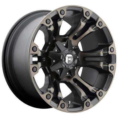Fuel 1PC D569 VAPOR – 17X10 – 8X165.1 – -18 mm – MATTE BLACK DOUBLE DARK TINT