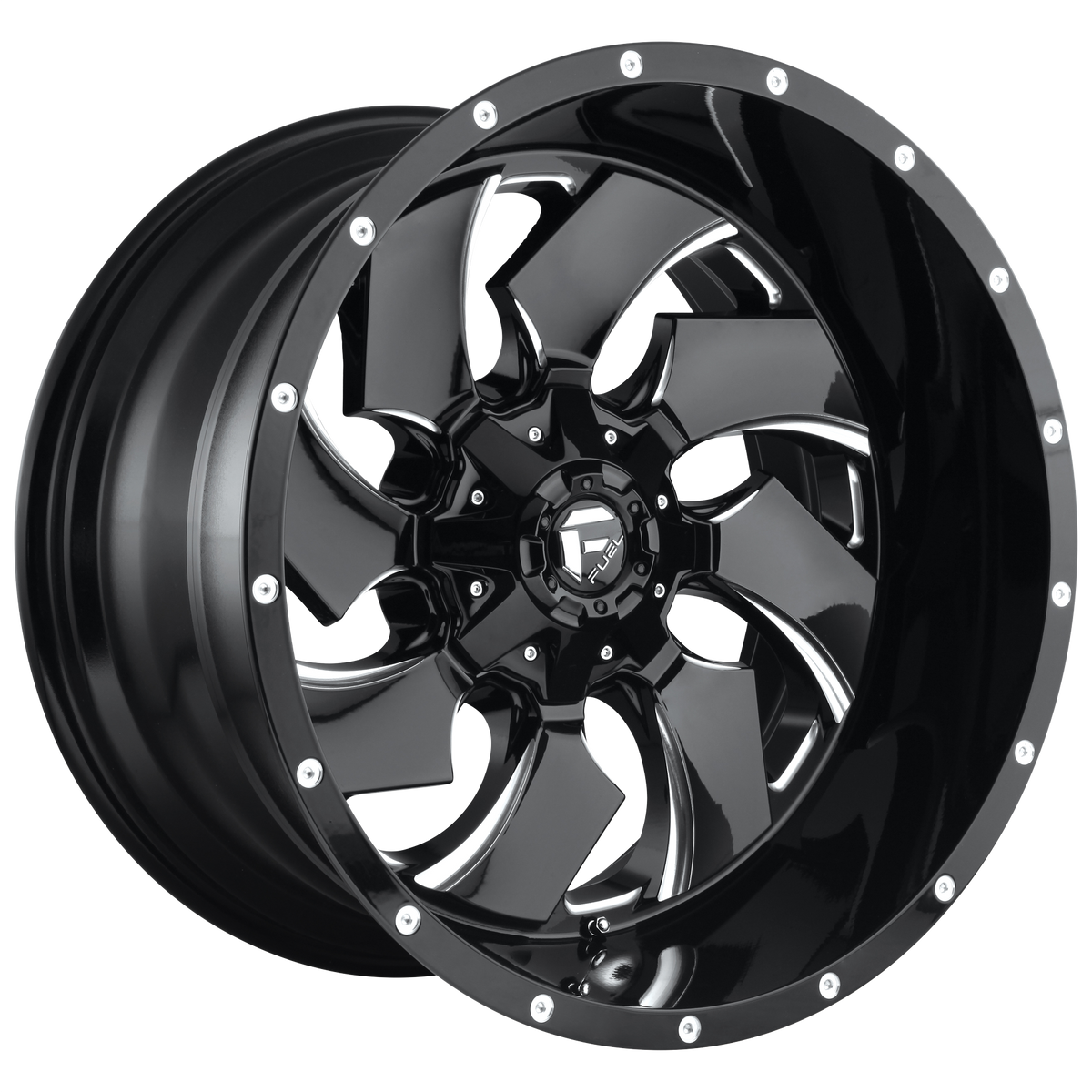 Fuel 1PC D574 CLEAVER – 18X9 – 6X135/6X139.7 – -12 mm – GLOSS BLACK MILLED