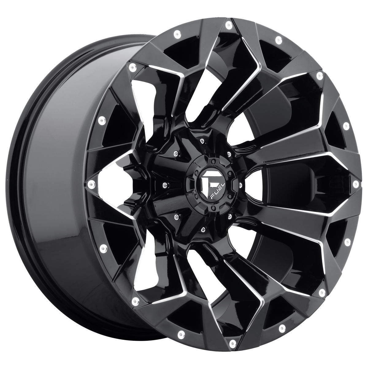 Fuel 1PC D576 ASSAULT – 20X9 – 6X135/6X139.7 – 19 mm – GLOSS BLACK MILLED