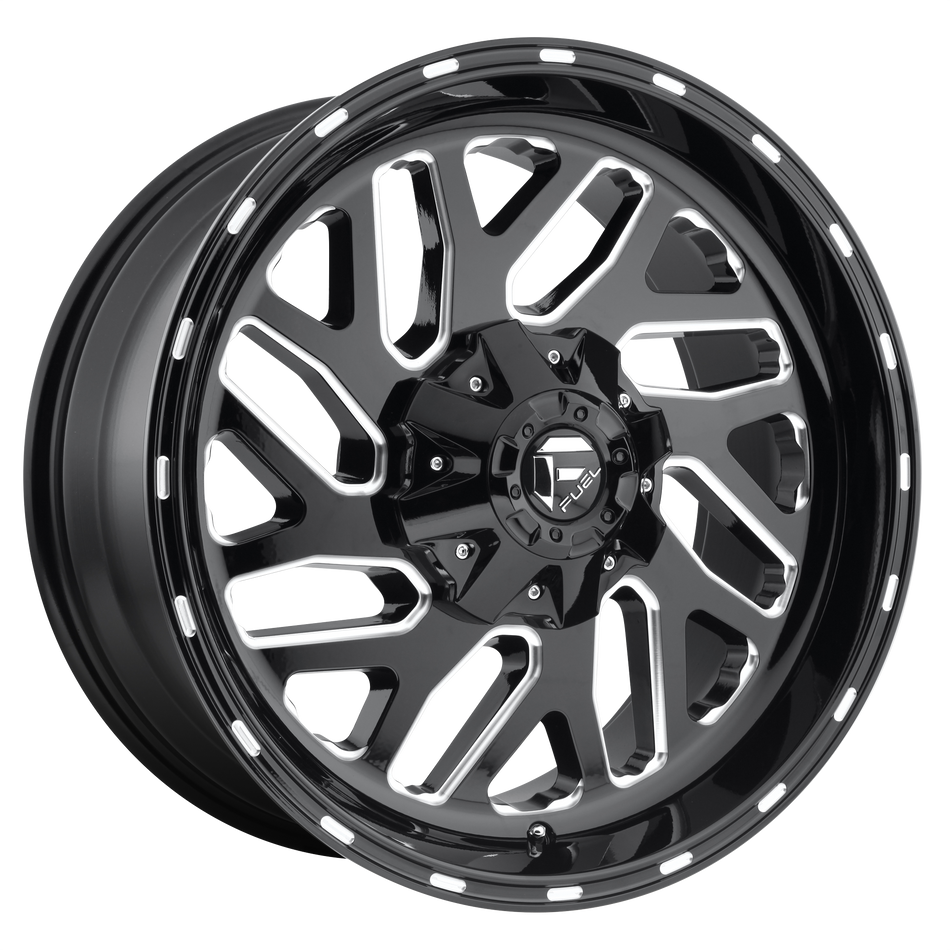 Fuel 1PC D581 TRITON – 20X12 – 5X114.3/5X127 – -43 mm – GLOSS BLACK MILLED