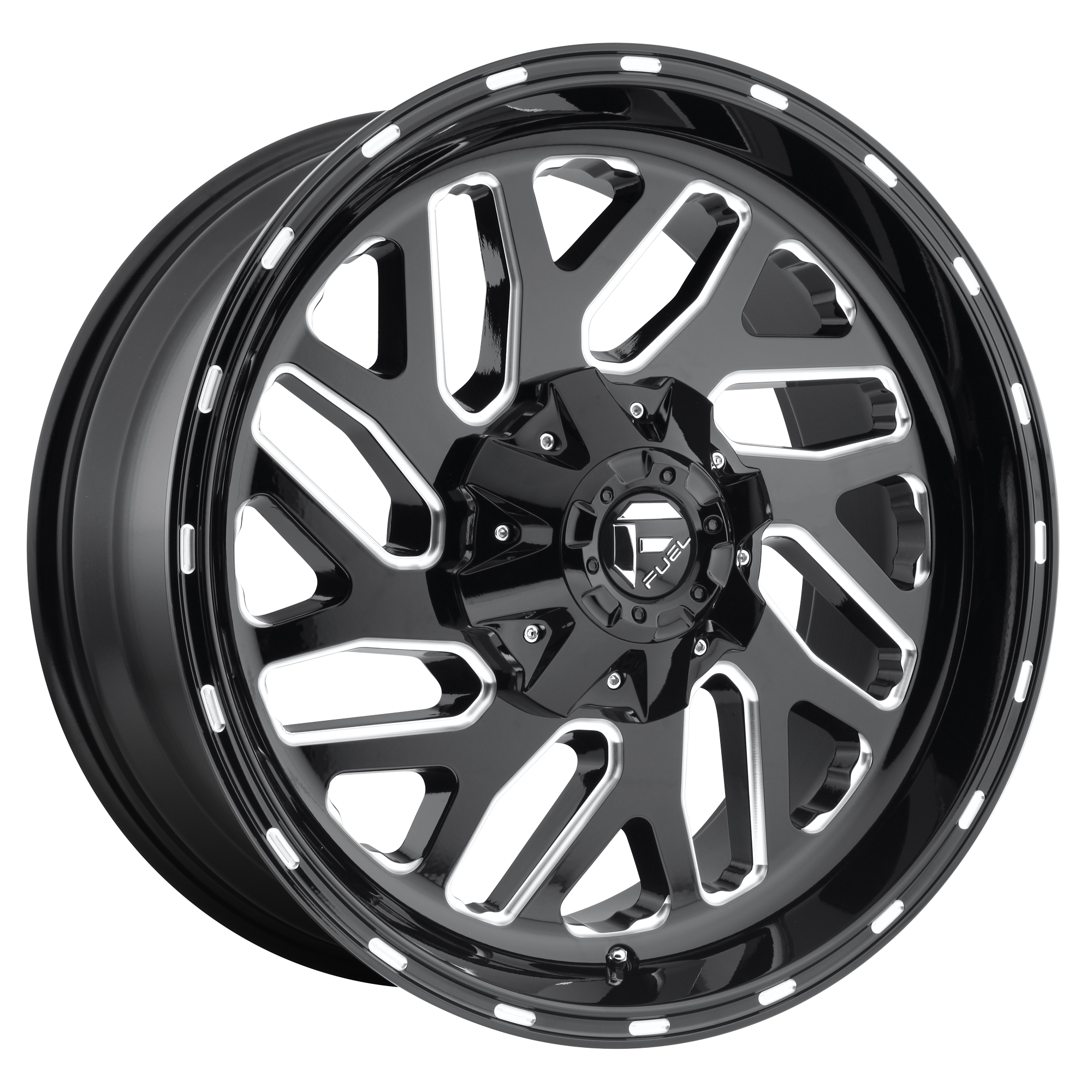 Fuel 1PC D581 TRITON – 22X8.25 – 8X210 – -221 mm – GLOSS BLACK MILLED