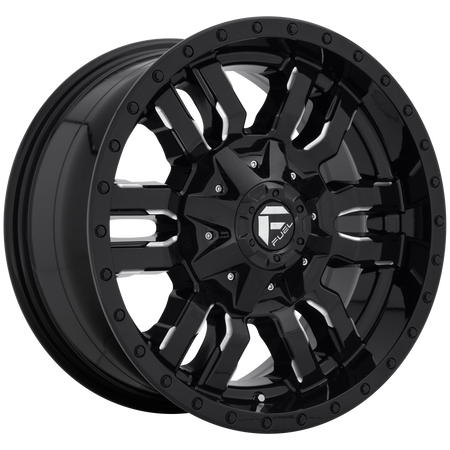 Fuel 1PC D595 SLEDGE – 18X9 – 5X114.3/5X127 – 1 mm – GLOSS BLACK MILLED