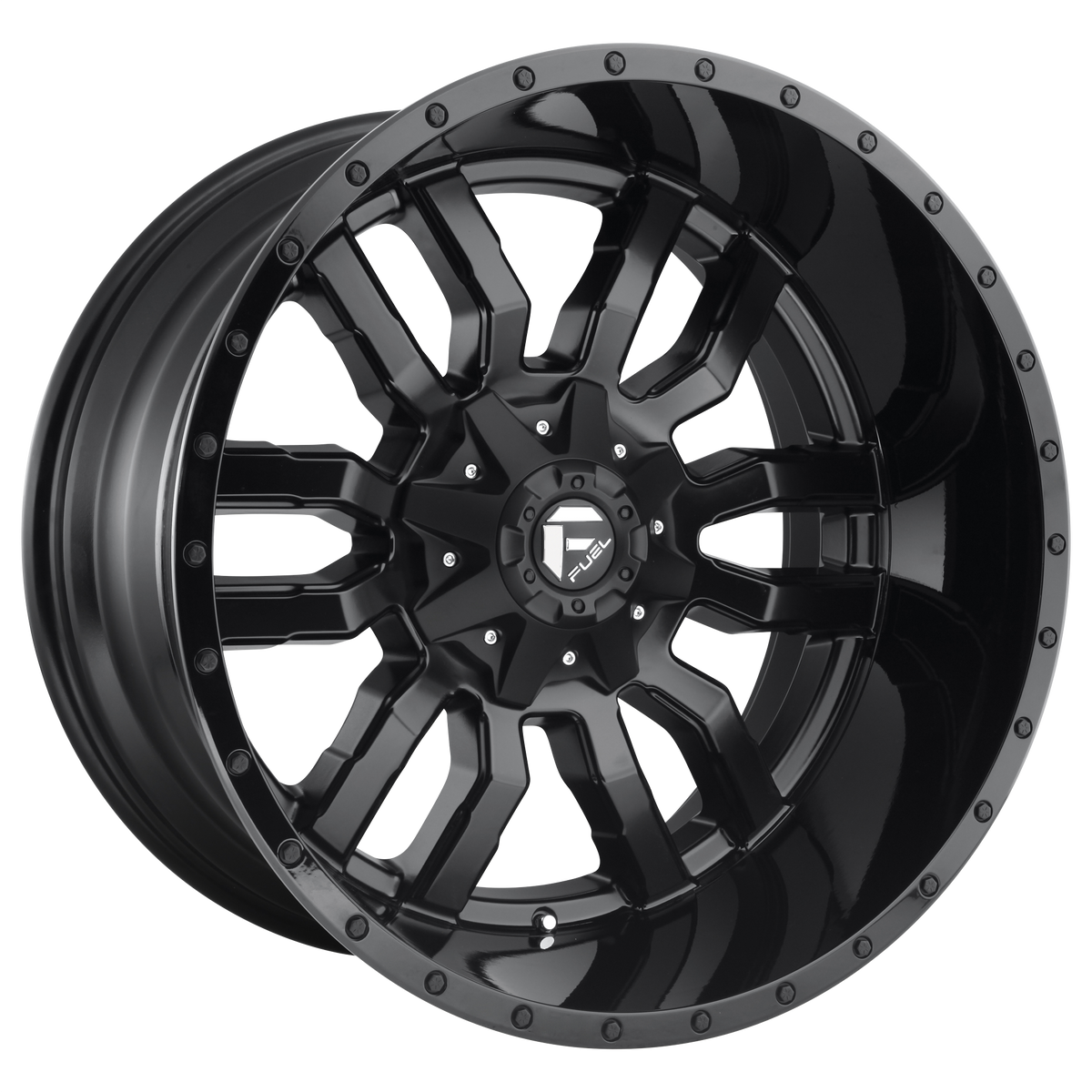 Fuel 1PC D596 SLEDGE – 18X9 – 8X180 – 20 mm – MATTE BLACK GLOSS BLACK LIP