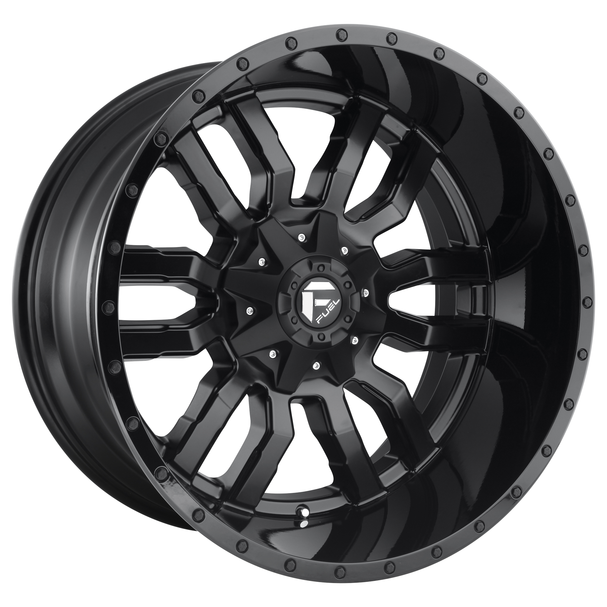 Fuel 1PC D596 SLEDGE – 18X9 – 8X180 – 20 mm – MATTE BLACK GLOSS BLACK LIP