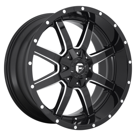 Fuel 1PC D610 MAVERICK – 20X9 – 8X165.1 – 1 mm – GLOSS BLACK MILLED