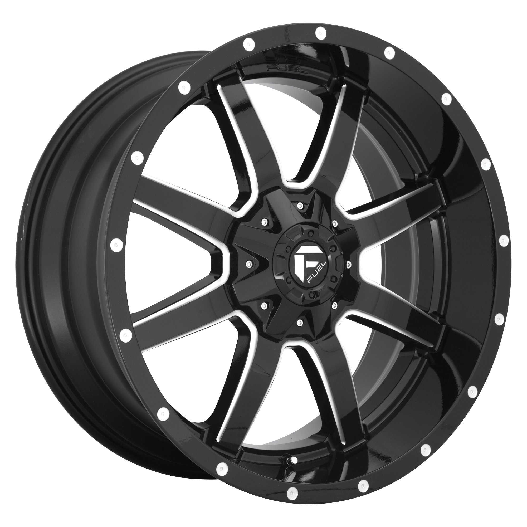 Fuel 1PC D610 MAVERICK – 17X8.5 – 5X108/5X127 – 25 mm – GLOSS BLACK MILLED