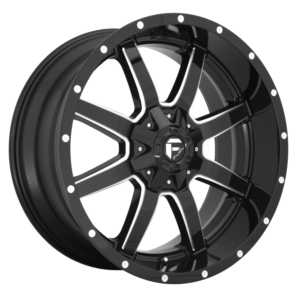 Fuel 1PC D610 MAVERICK – 18X9 – 8X165.1 – 20 mm – GLOSS BLACK MILLED