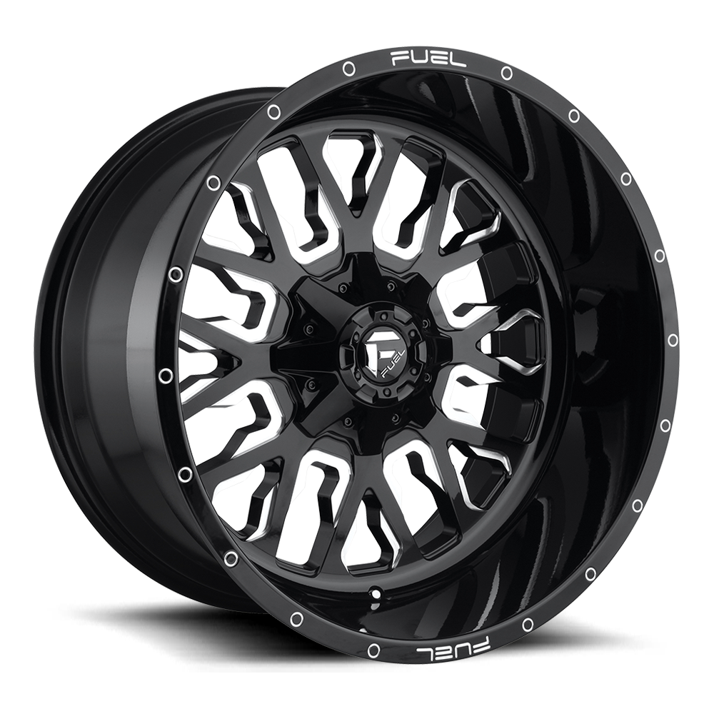 Fuel UTV D611 STROKE UTV – 20X7 – 4X156 – 13 mm – GLOSS BLACK MILLED