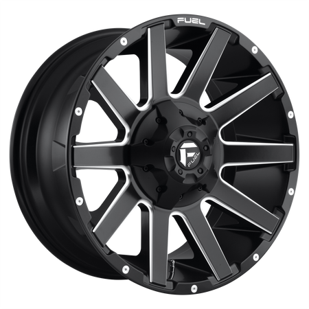Fuel 1PC D616 CONTRA – 20X10 – 8X170 – -18 mm – MATTE BLACK MILLED