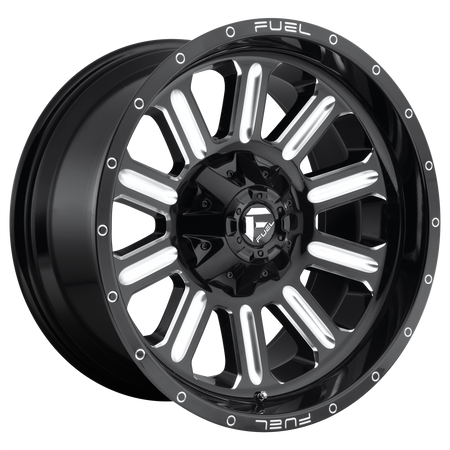 Fuel 1PC D620 HARDLINE – 18X9 – 5X114.3/5X127 – 1 mm – GLOSS BLACK MILLED