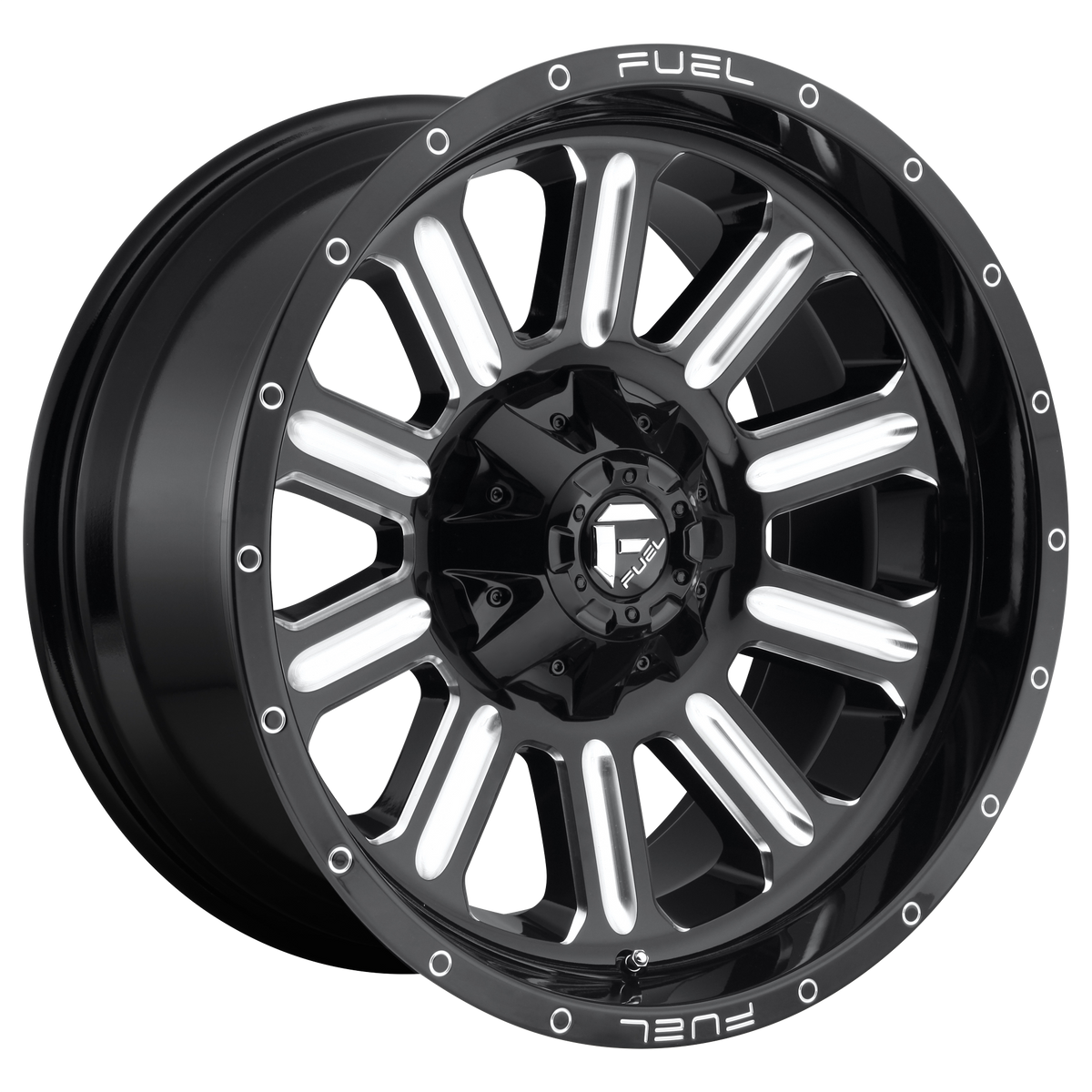 Fuel 1PC D620 HARDLINE – 20X10 – 8X180 – -18 mm – GLOSS BLACK MILLED
